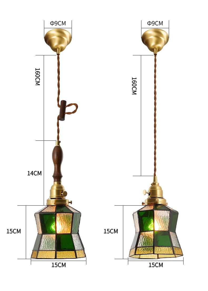 Retro Bohemian Brass Pendant Light