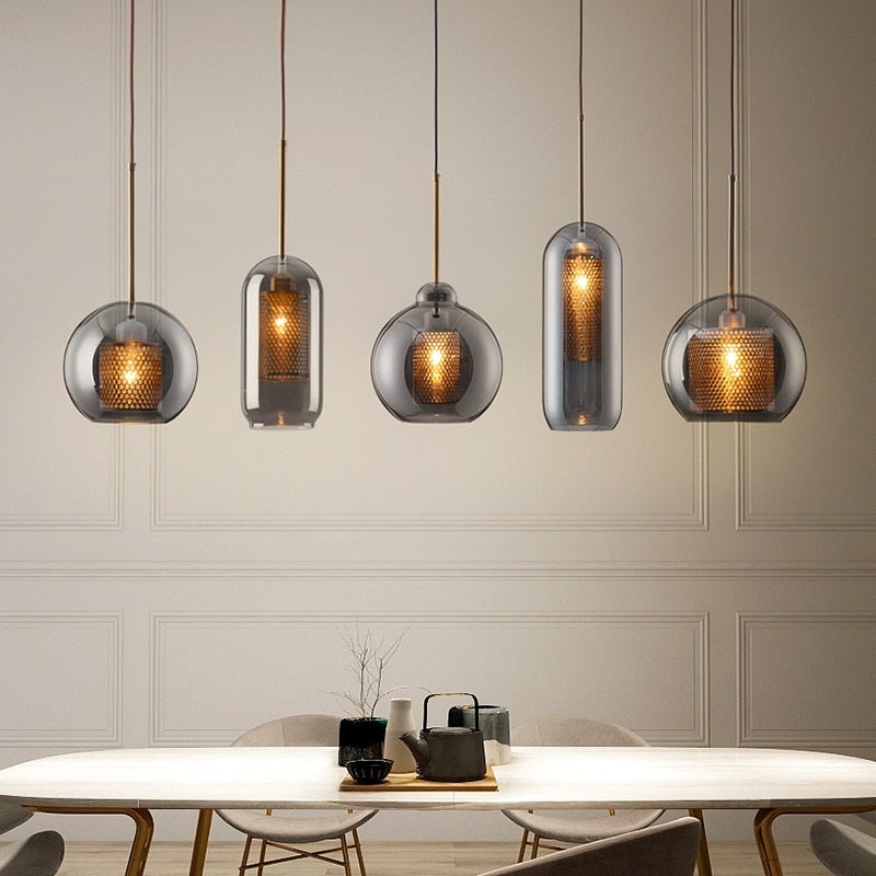 Honeycomb Glass Pendant Light