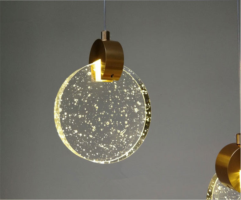 Nordic Seeded Glass LED Pendant Light