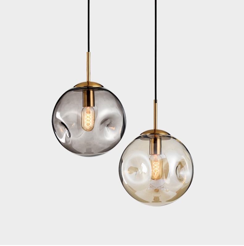 Dimpled Glass Pendant Light