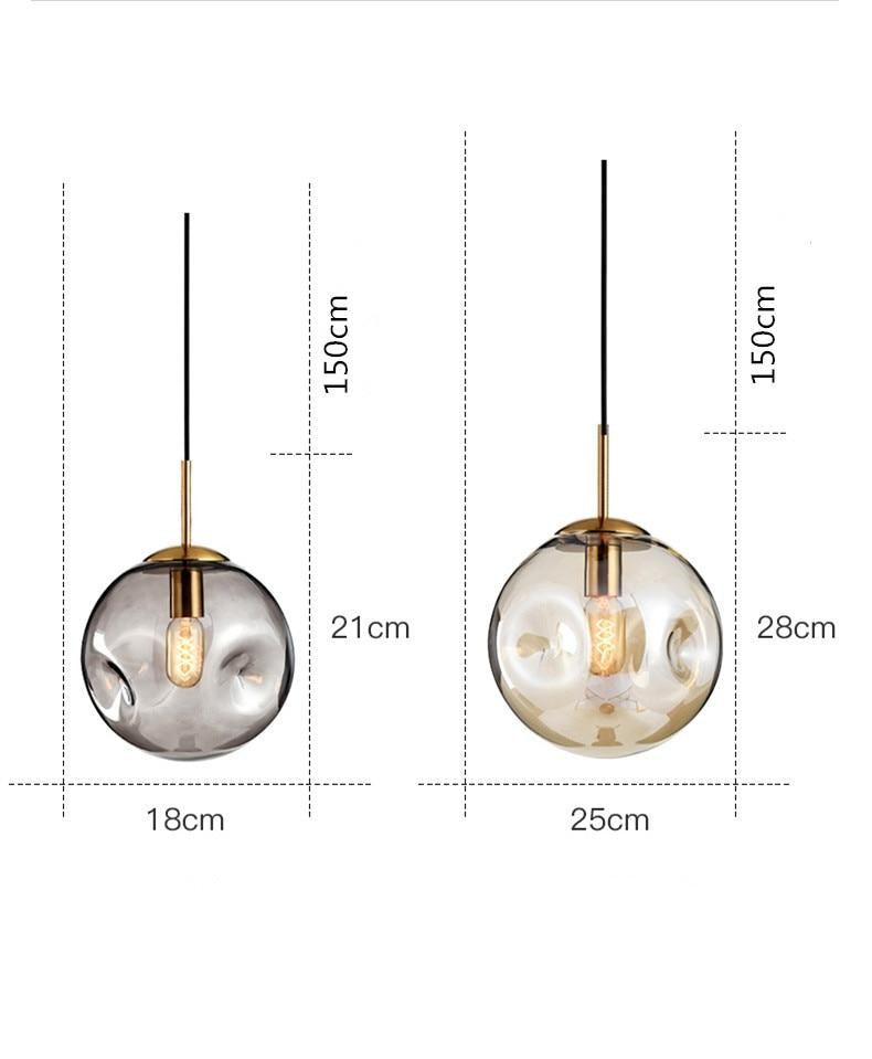 Dimpled Glass Pendant Light