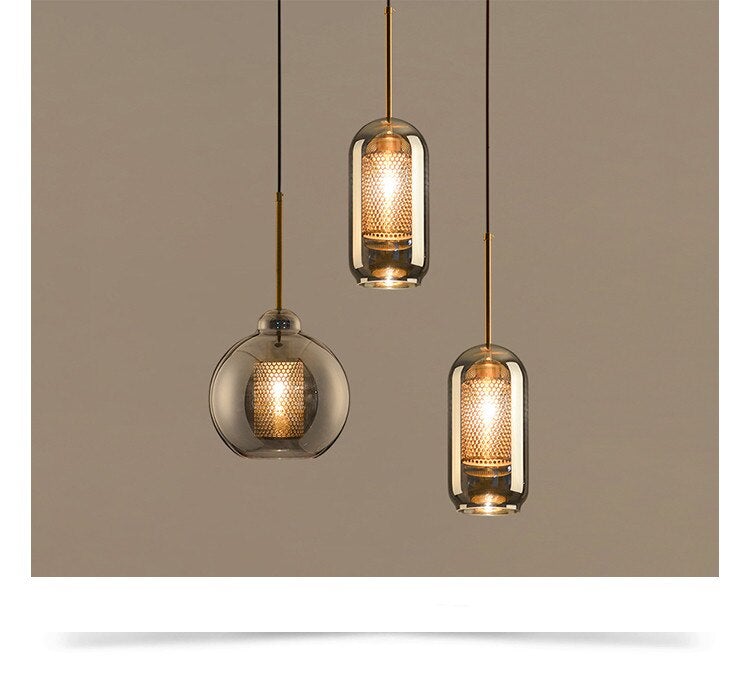 Honeycomb Glass Pendant Light