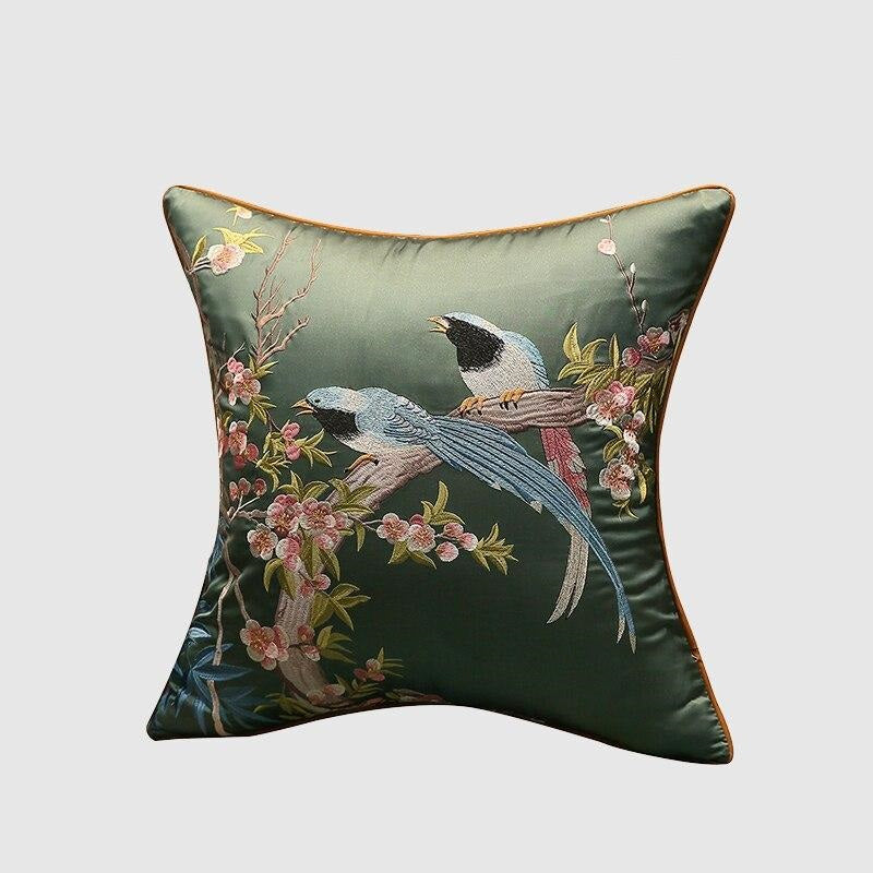 Cuckoo Silk Throw Pillow Case