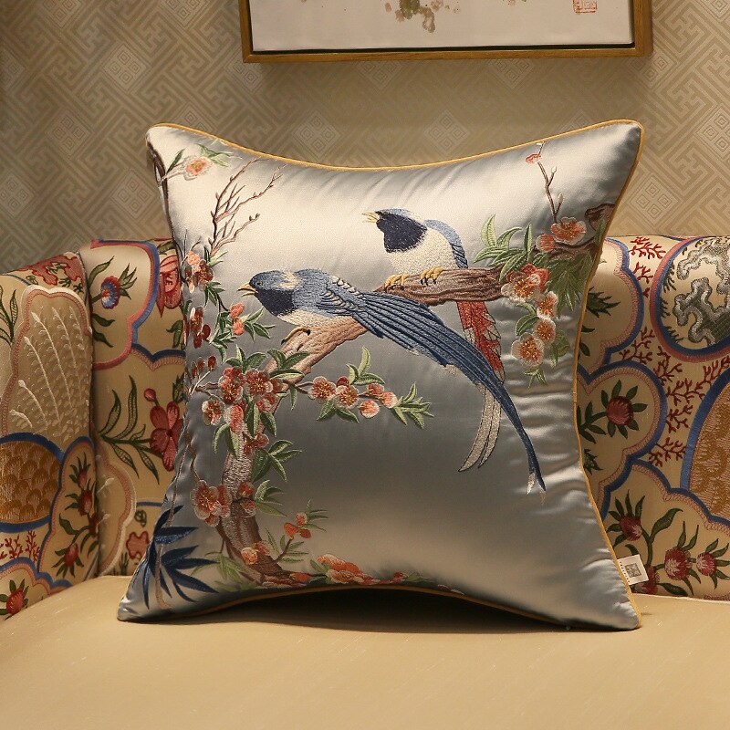 Cuckoo Silk Throw Pillow Case