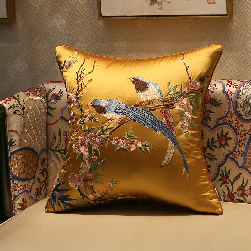 Cuckoo Silk Throw Pillow Case