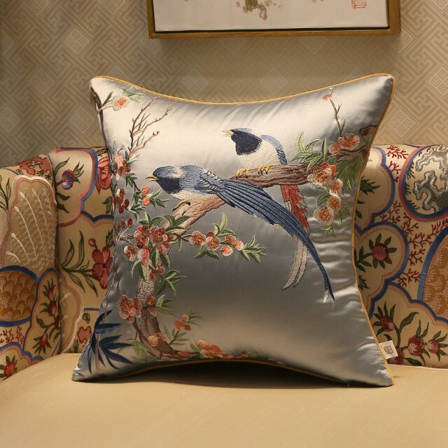 Cuckoo Silk Throw Pillow Case