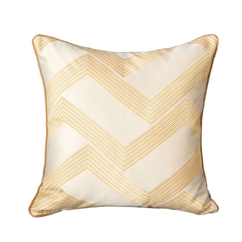 Chic Gold Geometry Lumbar Pillow Case