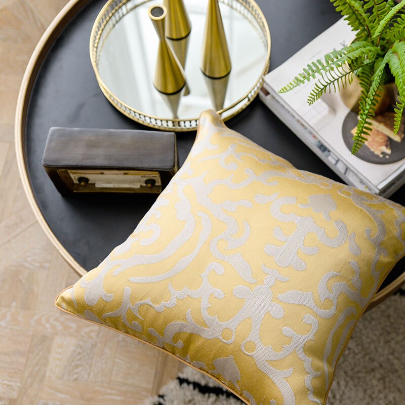 Chic Gold Geometry Lumbar Pillow Case