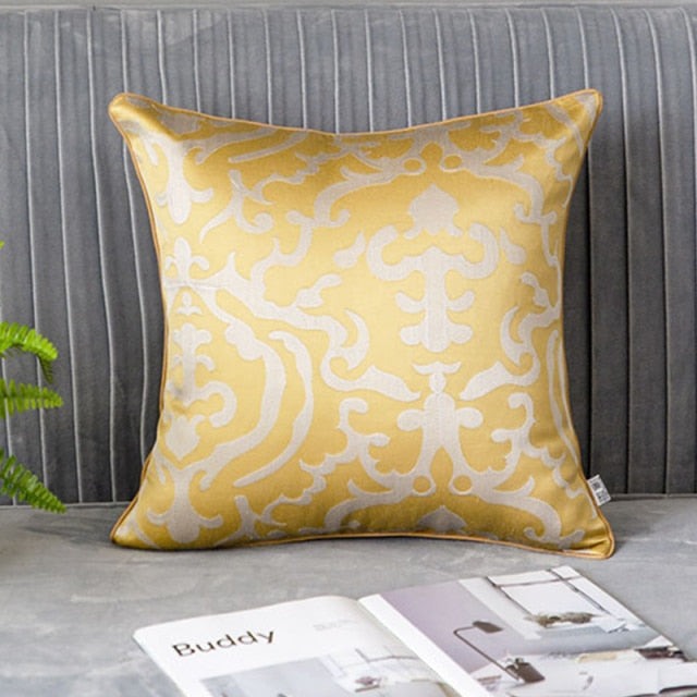 Chic Gold Geometry Lumbar Pillow Case