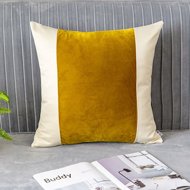 Chic Gold Geometry Lumbar Pillow Case