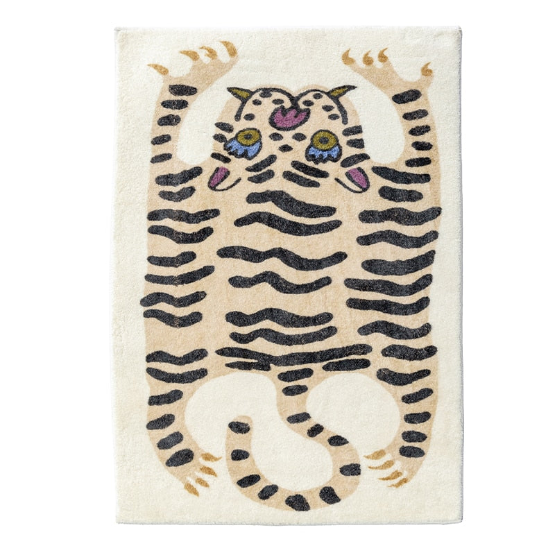 Chic Tibetan Tiger Rug, Non-Slip