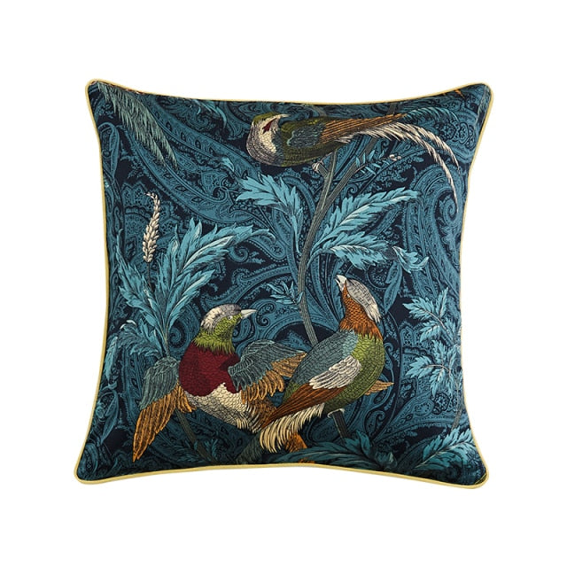 Nightingale Birds Throw Pillow Case