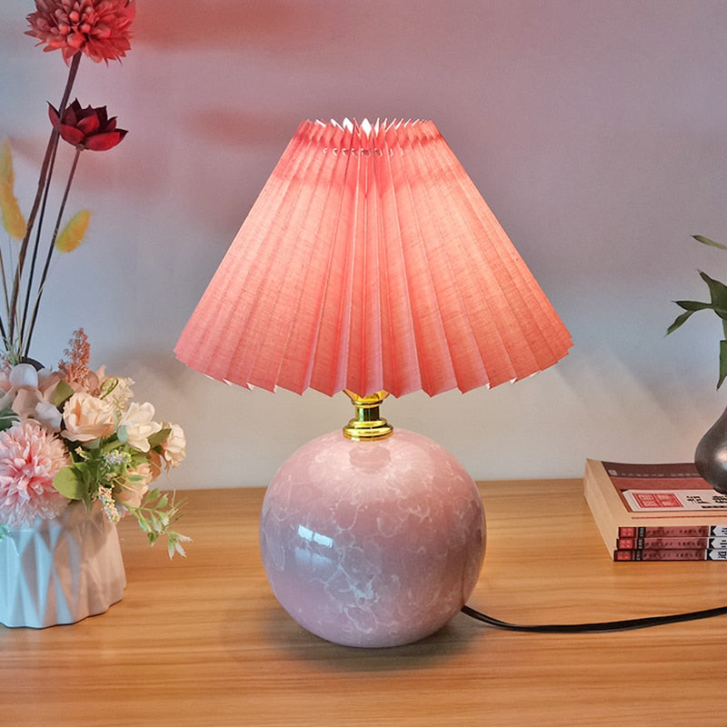 Ceramic Pleated Table Lamp