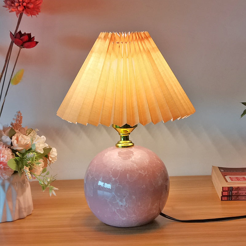 Ceramic Pleated Table Lamp