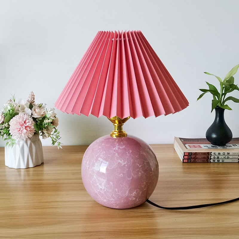 Ceramic Pleated Table Lamp