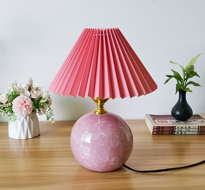 Ceramic Pleated Table Lamp