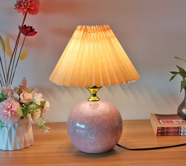 Ceramic Pleated Table Lamp