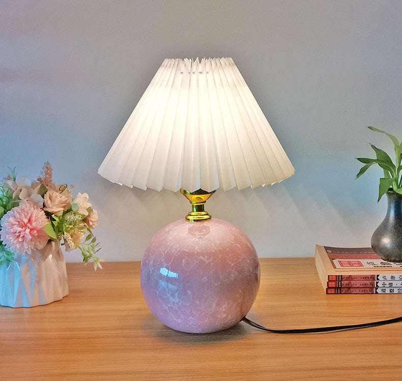 Ceramic Pleated Table Lamp