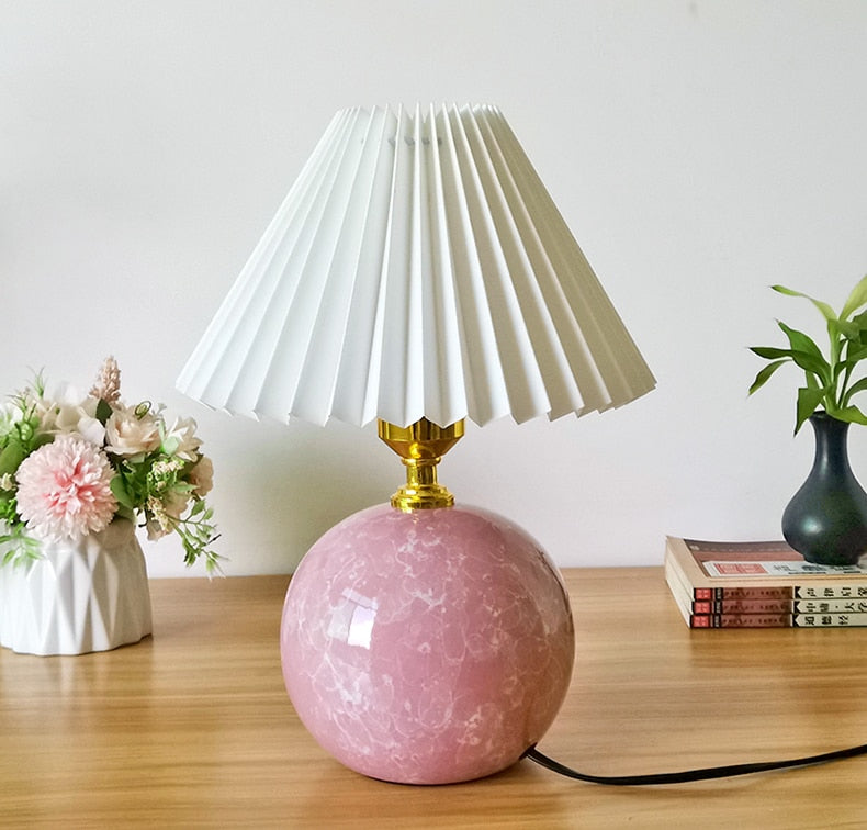 Ceramic Pleated Table Lamp