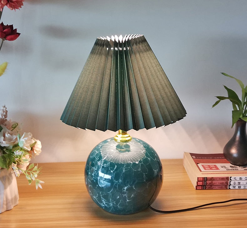 Ceramic Pleated Table Lamp