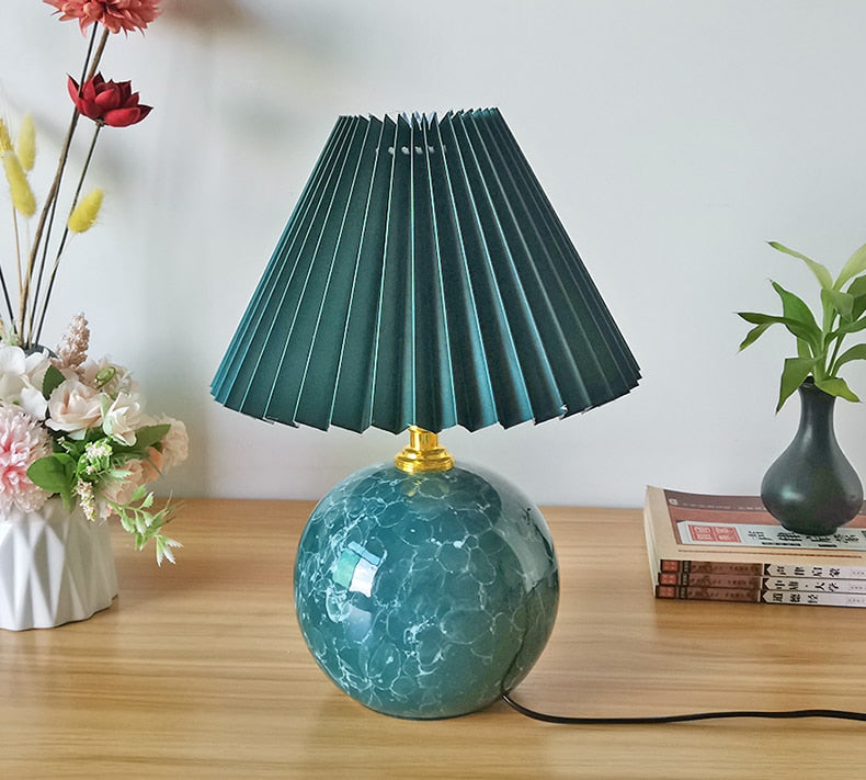 Ceramic Pleated Table Lamp