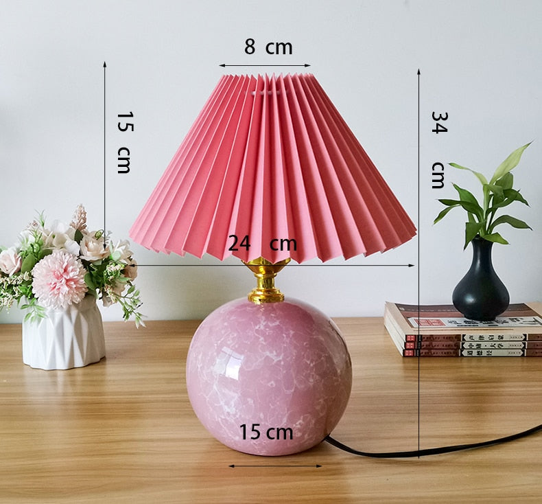 Ceramic Pleated Table Lamp