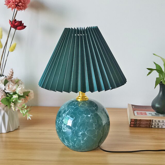 Ceramic Pleated Table Lamp