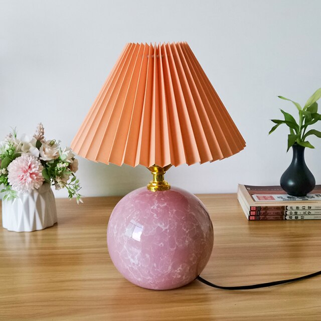 Ceramic Pleated Table Lamp