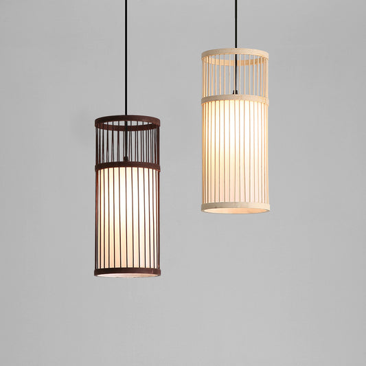 Modern Bamboo Rattan Pendant Light, Hand-Made