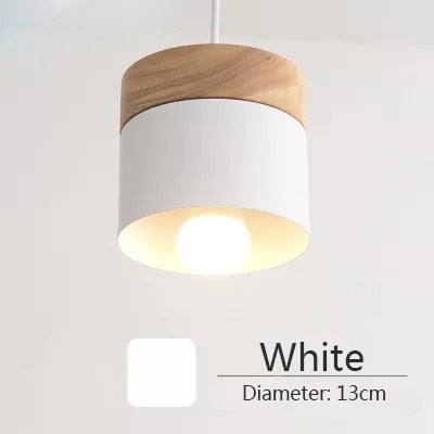 Nordic Wood Upside Down Candle Pendant Light