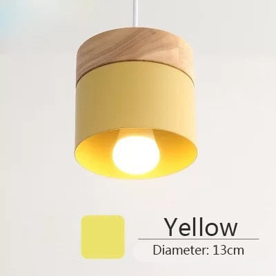 Nordic Wood Upside Down Candle Pendant Light