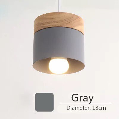 Nordic Wood Upside Down Candle Pendant Light