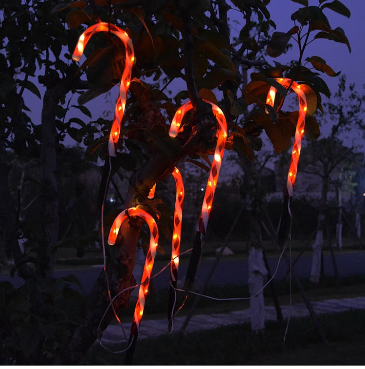 Christmas Candy Cane LED Lights Solar or USB Powered