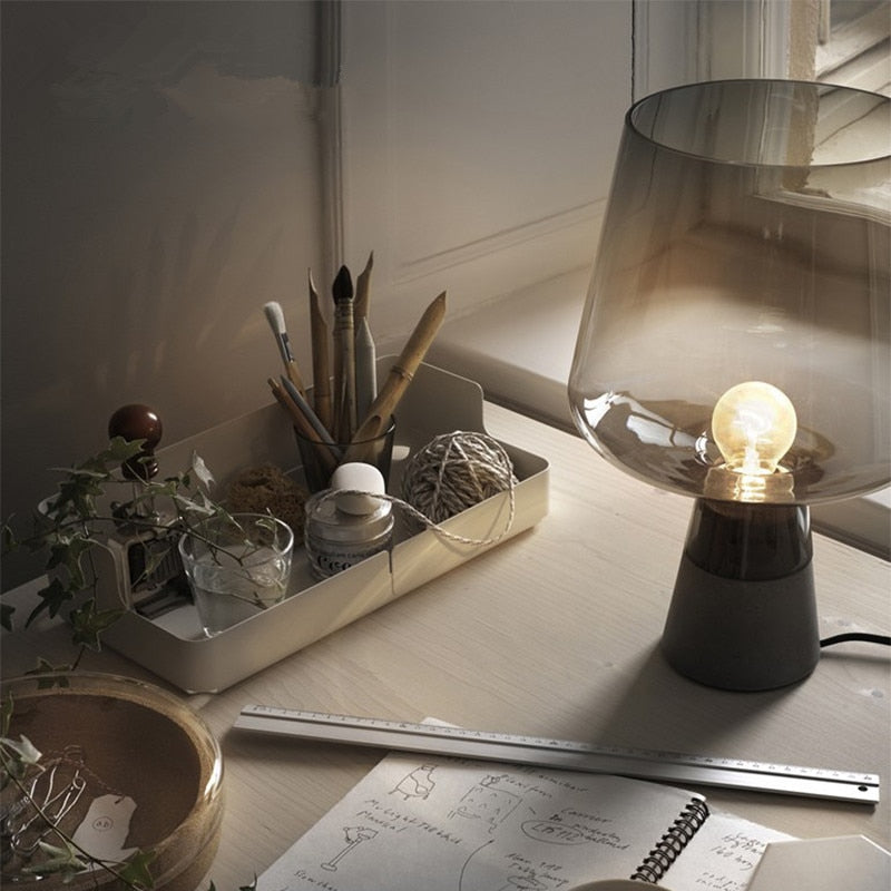 Russell Modern Glass Table Lamp