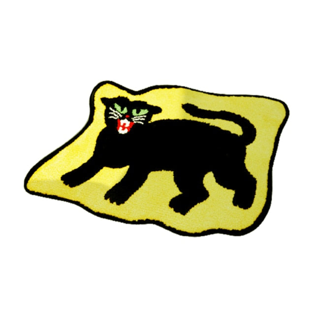 GG Black Cat Floor Area Rug