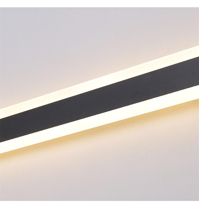 Modern 120cm Long LED Wall Light, Gold Black