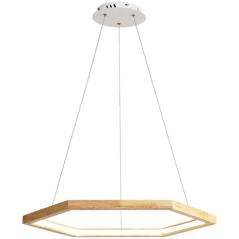 Hexagon Wood LED Chandelier