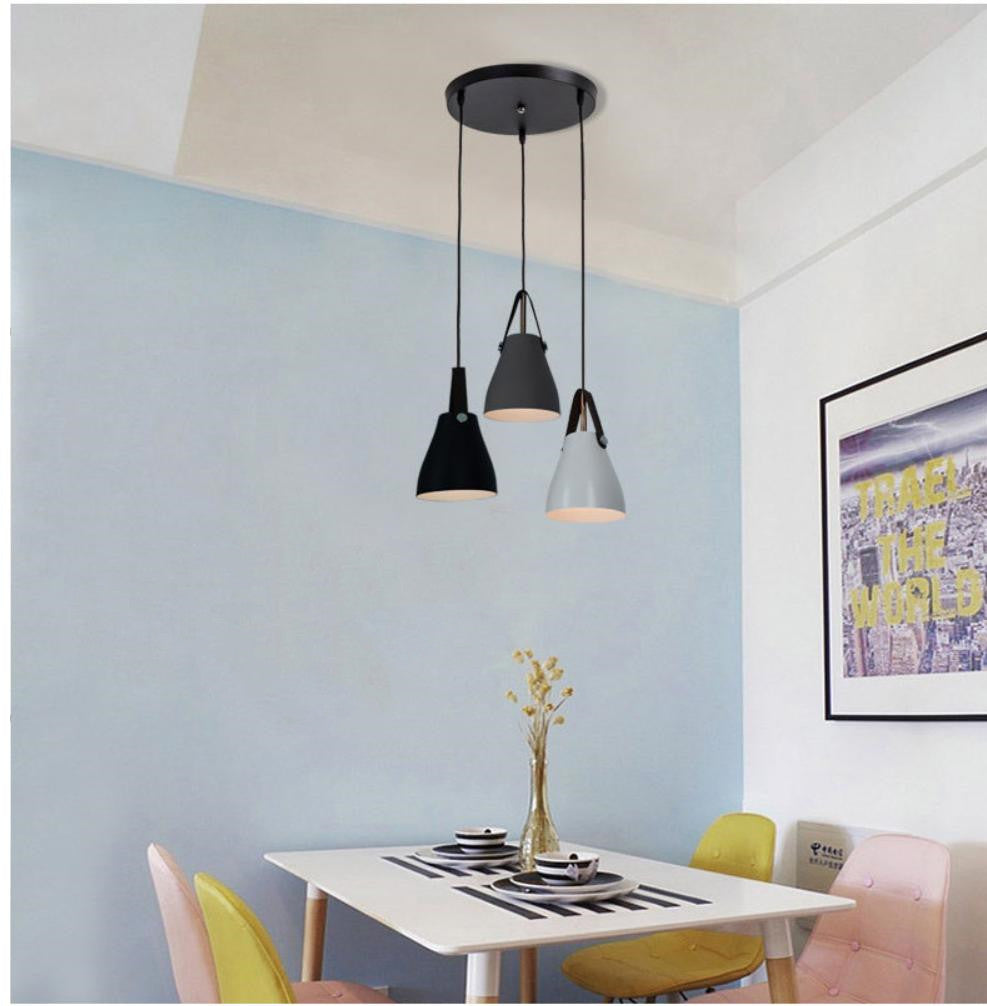 Leather Strap Bell Modern Pendant Light