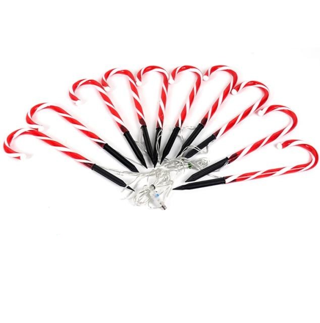 Christmas Candy Cane LED Lights Solar or USB Powered