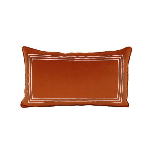 Orange Velvet Throw Pillow Case, 45x45cm