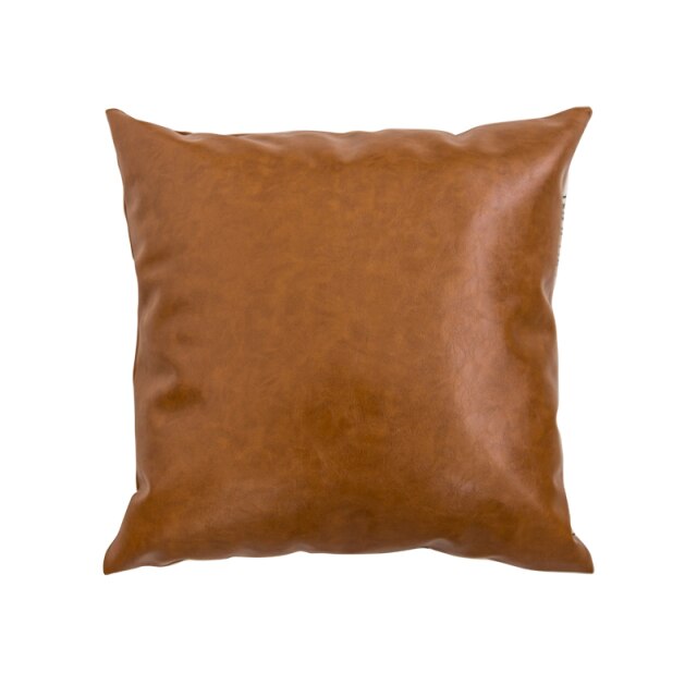 Boho Lumbar  Leather Throw Pillow Case, 30x50cm