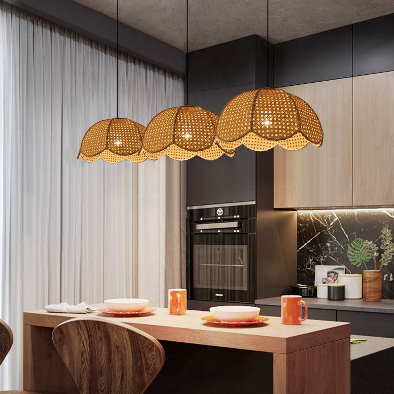 Unique Rattan Pendant Light for Kitchen Island