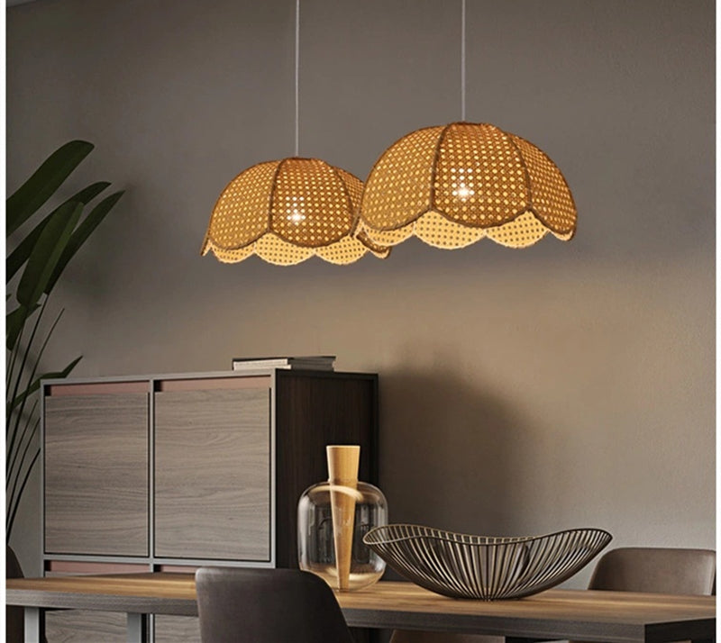 Unique Rattan Pendant Light for Kitchen Island