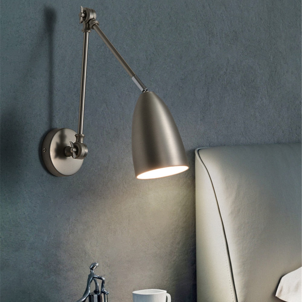 Modern Frosted Nickel Wall Lamp