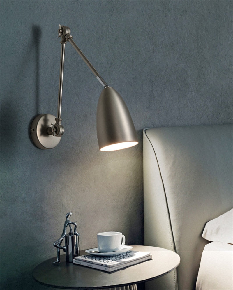 Modern Frosted Nickel Wall Lamp