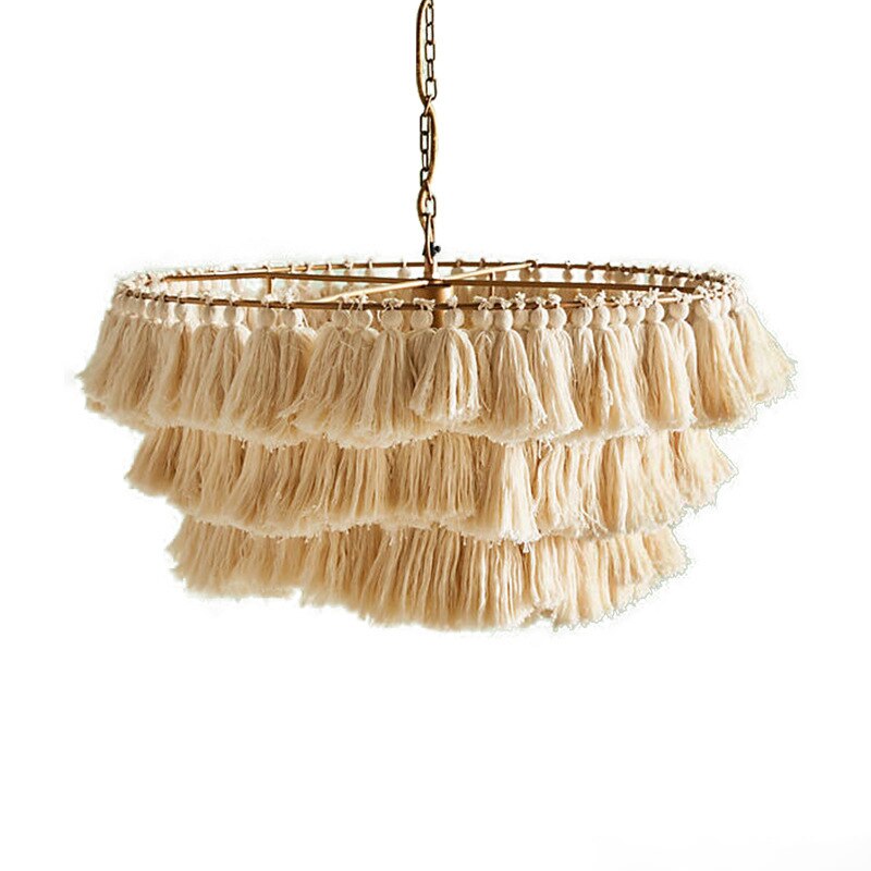 Nordic Pink Tassels Chandelier, Wall Lamp