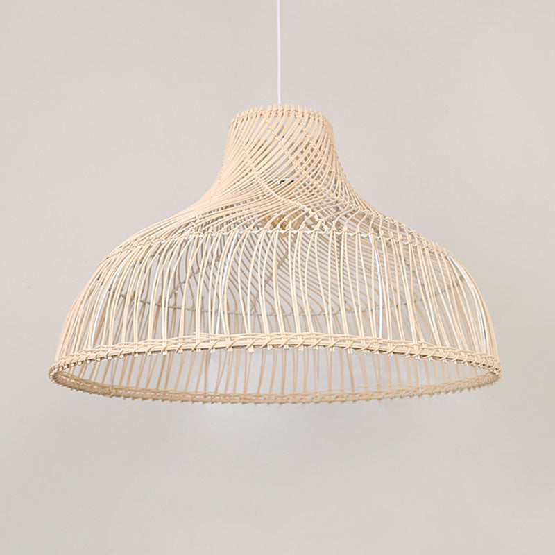 Med Coastal Handmade Rattan Pendant Light