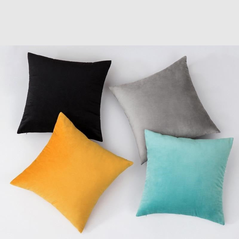 Basic Velvet Throw Pillow Case