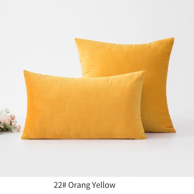 Basic Velvet Throw Pillow Case