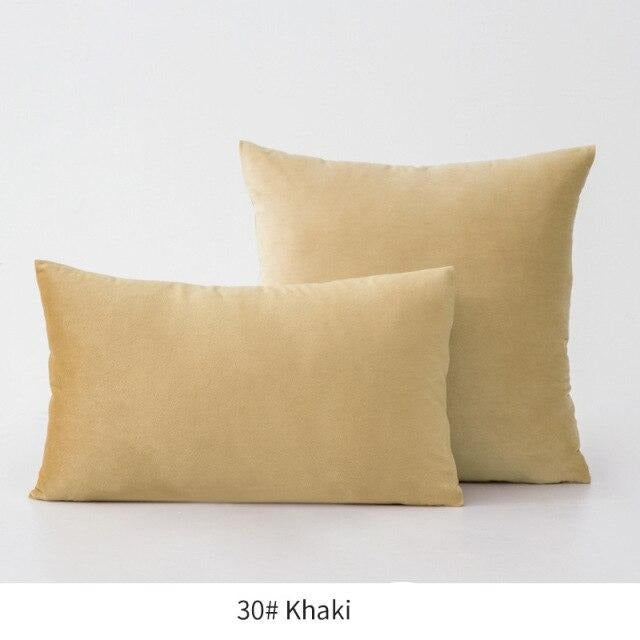 Basic Velvet Throw Pillow Case